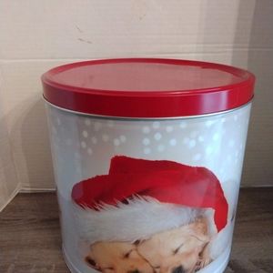 Clancy Jumbo Christmas Tin Can/w Lid